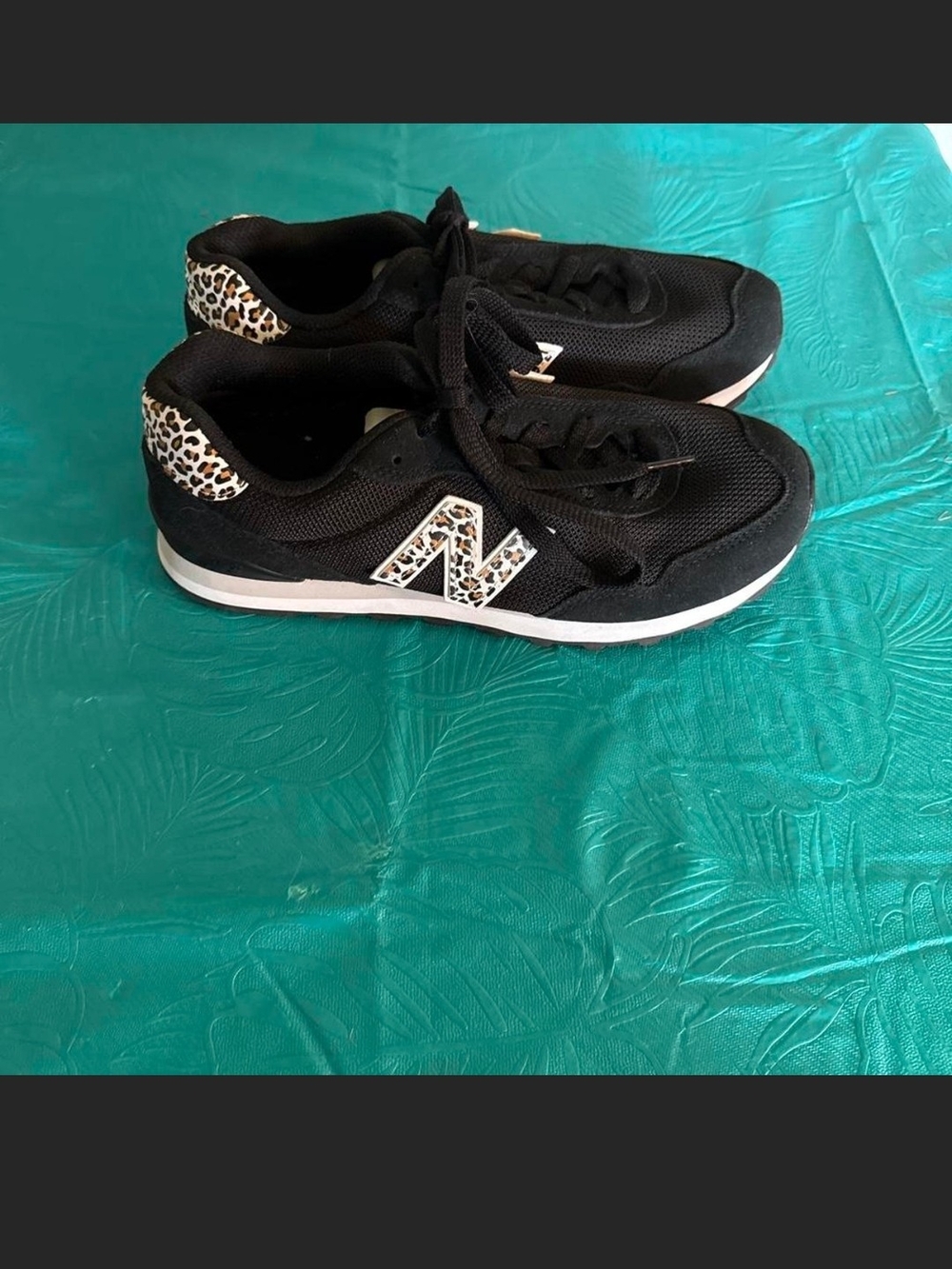 Black And Leopard Sneakers